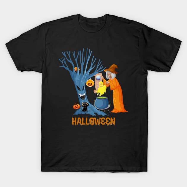 Halloween Spooky T-shirt T-Shirt by Zooha131